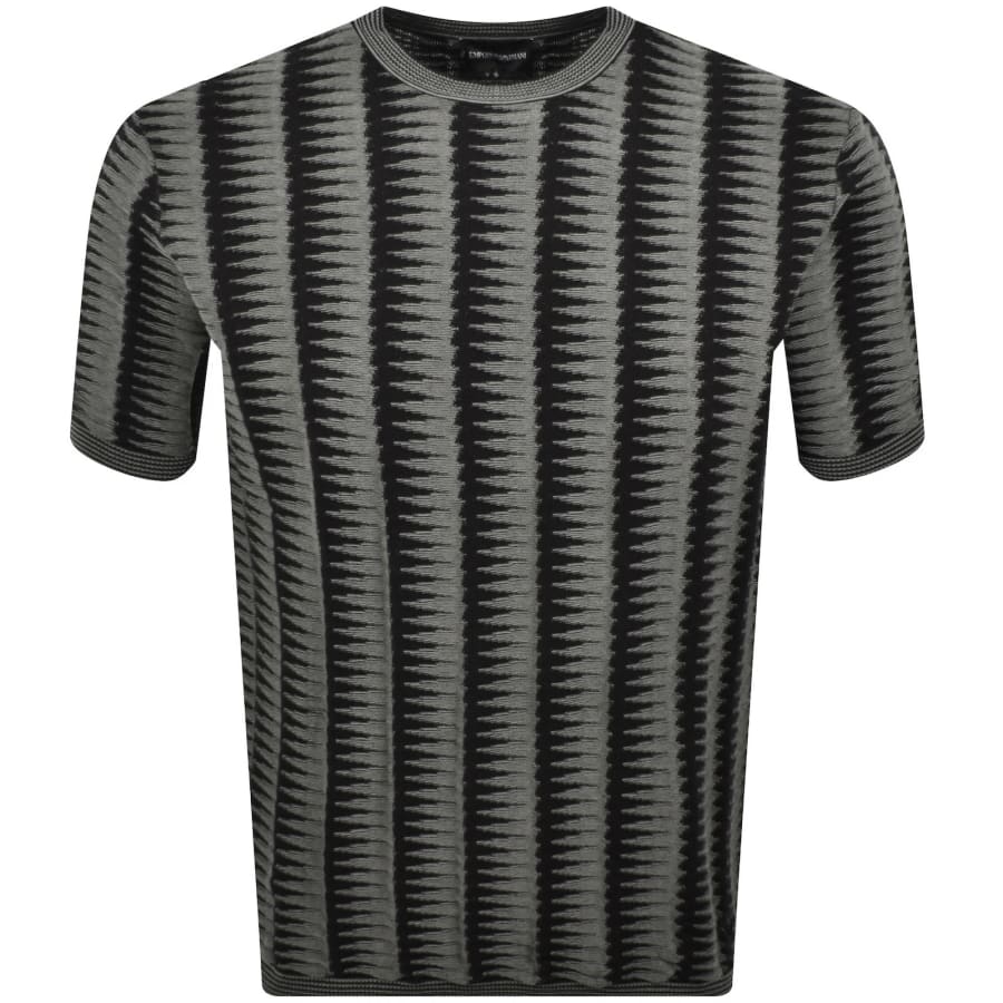 【EMPORIO ARMANI】00s archive knit black Emporio Armani Knit T Shirt Navy | Mainline Menswear us